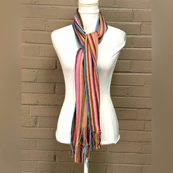 Barbarossa striped wool blend scarf - Picture 2 of 11